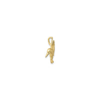 Flying Hummingbird Pendant yellow (14K) side - Popular Jewelry - New York