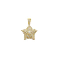 Multi-Layered Iced-Out Star Pendant (14K) front - Popular Jewelry - New York