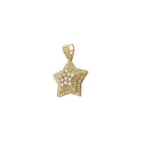 Triple-Layered Iced-Out Star Pendant (14K) side - Popular Jewelry - New York