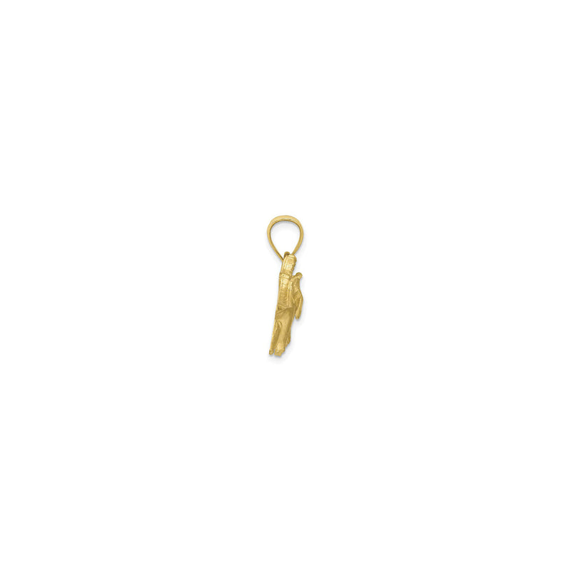 Trumpeting Elephant Pendant (14K) side - Popular Jewelry - New York