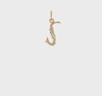 3-D Textured Saxophone Pendant (14K)