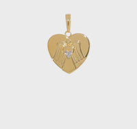 Celestial Angel Heart Pendant (14K) 360 - Popular Jewelry - New York