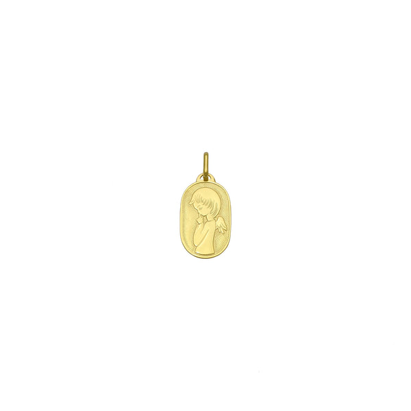 Thoughtful Angel Pendant (18K) front - Popular Jewelry - New York