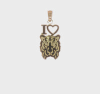 "I LOVE TIGER" Pendant (14K)