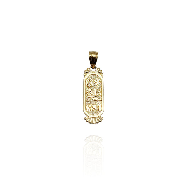 7 Lucky Charms Cartouche Pendant (14K)