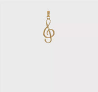 3D Treble Clef Pendant (14K)