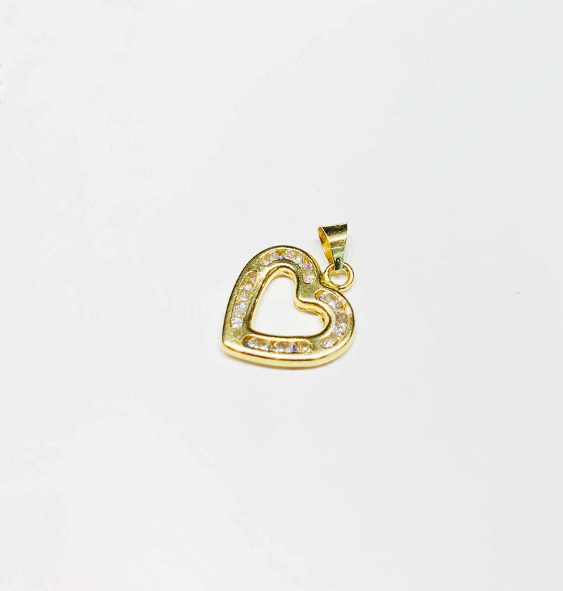 Little Heart CZ Pendant (14K).