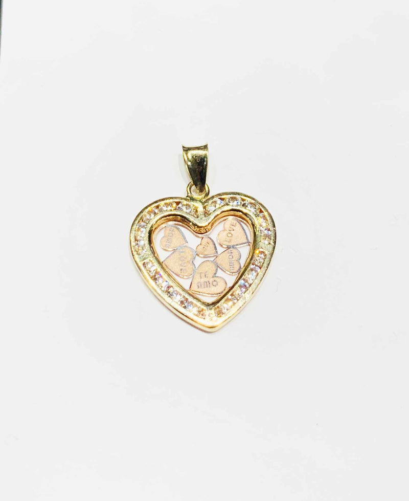 Little Heart CZ Pendant (14K).