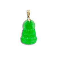 Guan Yin Goddess of Mercy Jade Pendant (14K)