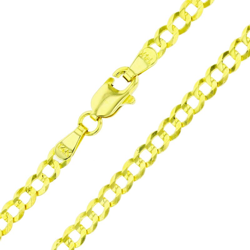 [Solid] Italian Cuban Anklet (14K)