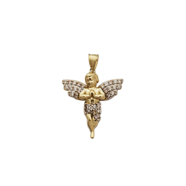 Two-Tone Icy Angel Pendant (14K)