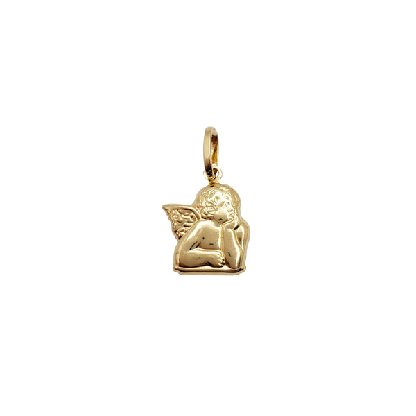 Miniature Pensive Angel Pendant (14K)