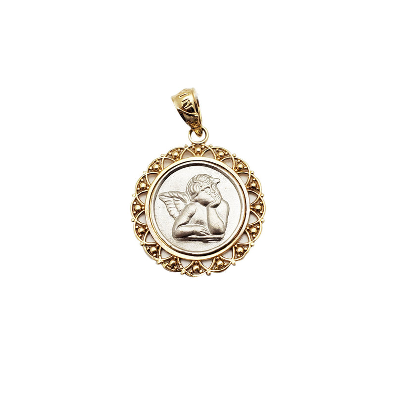 Two-tone Angel Pendant (14K)