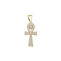 Zirconia Ankh Cross Pendant (14K)