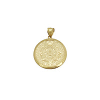Aztec Sun Calendar Pendant (14K) 14 Karat Yellow Gold, Popular Jewelry New York