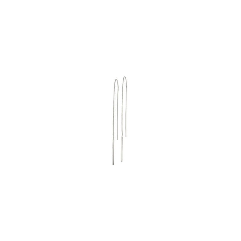 Bar Threader Earrings (Silver)