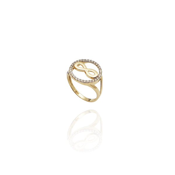 Based Infinity CZ Ring (14K)