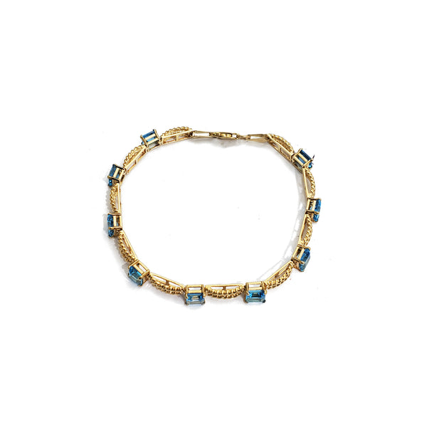 Basket Link CZ Bracelet (14K)