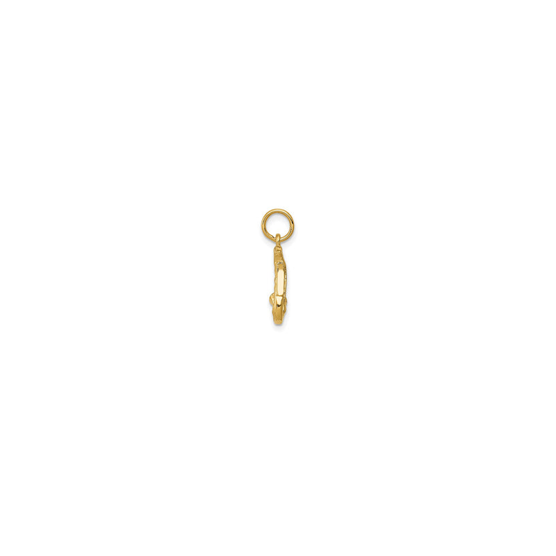 3-D Textured Saxophone Pendant (14K)