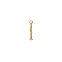 3-D Textured Clarinet Pendant (14K)