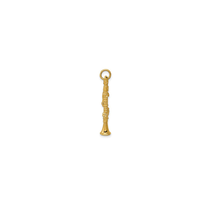 3-D Textured Clarinet Pendant (14K)