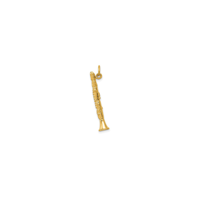 3-D Textured Clarinet Pendant (14K)