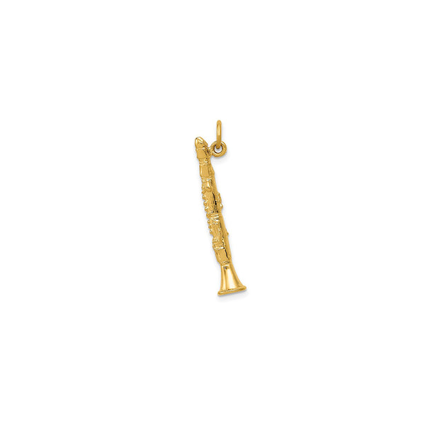 3-D Textured Clarinet Pendant (14K)