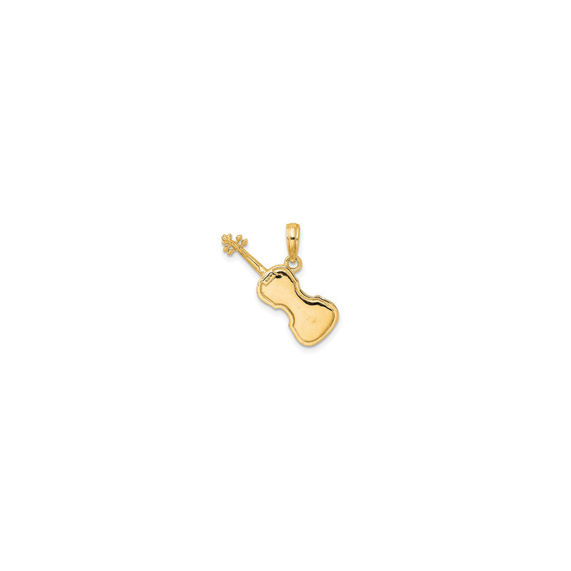 3-D Violin Textured Pendant (14K)