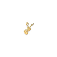 3-D Violin Textured Pendant (14K)