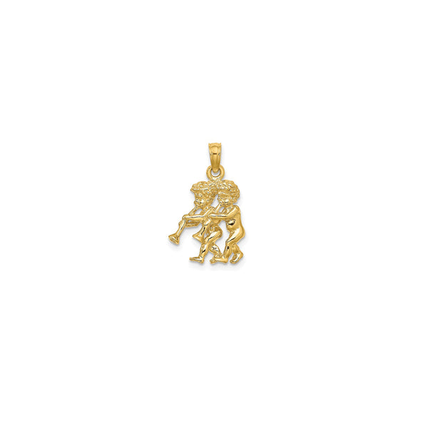 3-D Gemini Zodiac Pendant (14K)