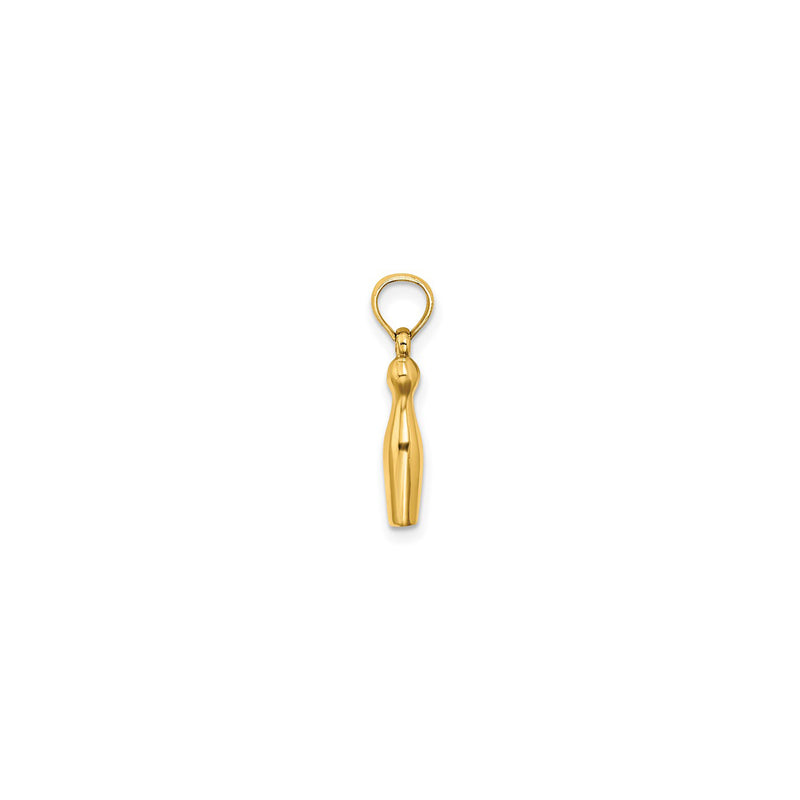 3-D Glossy Bowling Pin Pendant (14K)