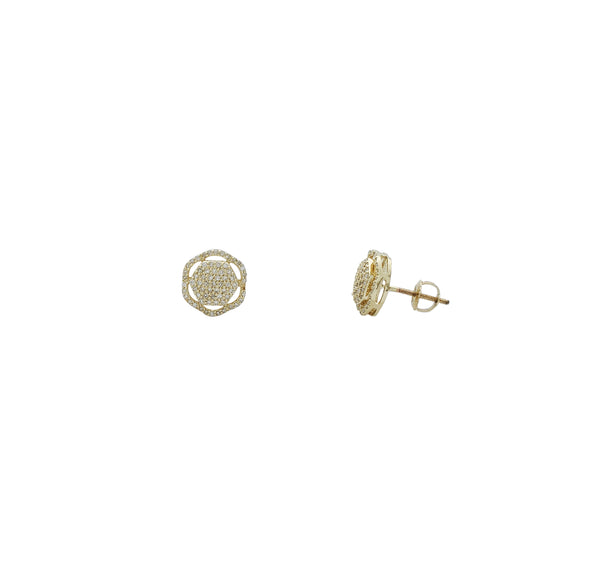 Diamond Cluster Stud Earrings (14K)