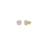 Cluster Diamond Stud Earrings (14K)