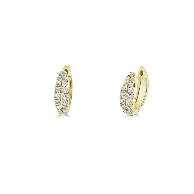 Diamond Huggie Earrings (14K)