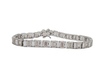 Emerald Cut CZ Bracelet (Silver)