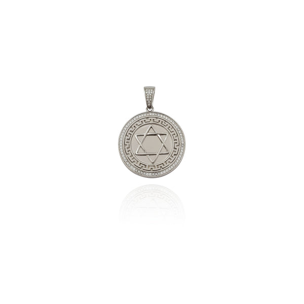 Circular Star of David CZ Pendant (Silver) New York Popular Jewelry