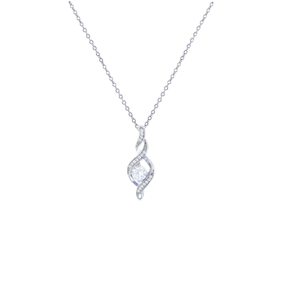 Cluster Twist Necklace (Silver)