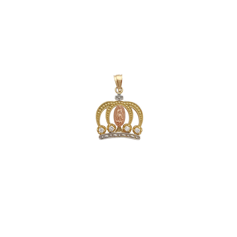 Crown Virgin Mary Stone-set Pendant (14K) Popular Jewelry New York