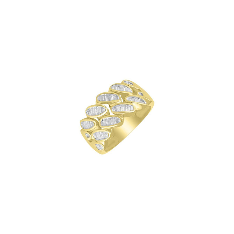 Baguette Diamond Cuban Ring (14K)