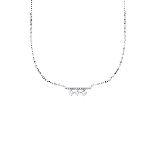 Dangling Cz Bar (Silver)