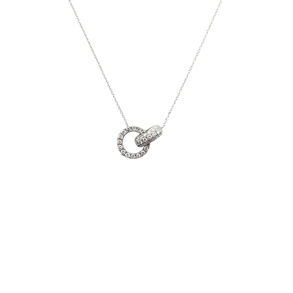 Diamond Circle Clip Necklace (18K)