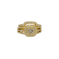 Diamond Cluster Milgrained Two-Piece-Set Ring (14K) Popular Jewelry New York