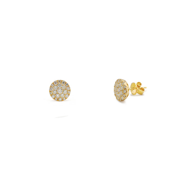 Diamond Cluster Round Stud Earrings (14K) Popular Jewelry New York