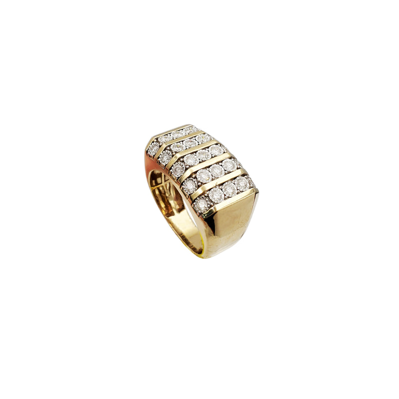 Diamond Cupped Men Ring (14K)