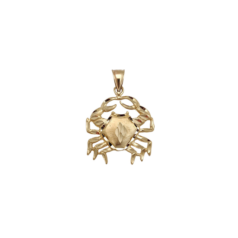 Diamond Cuts Cancer Zodiac Sign Pendant (14K) Popular Jewelry New York