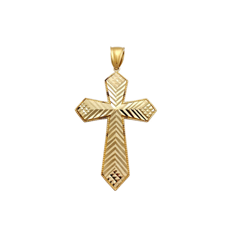 Diamond Cuts Cross Pendant (14K) Popular Jewelry New York