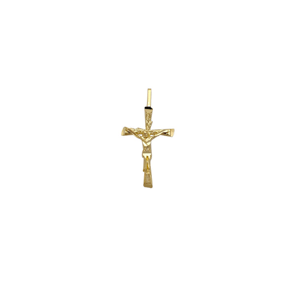 Diamond-Cut Crucifix Pendant (14K)