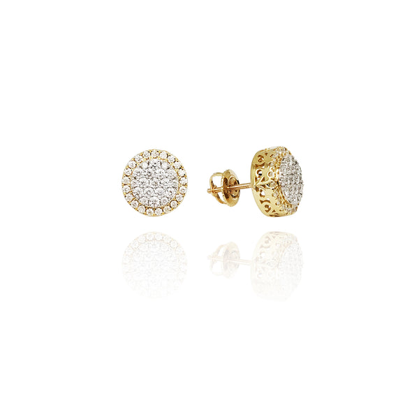 Diamond Sun Cluster Earrings (14K)