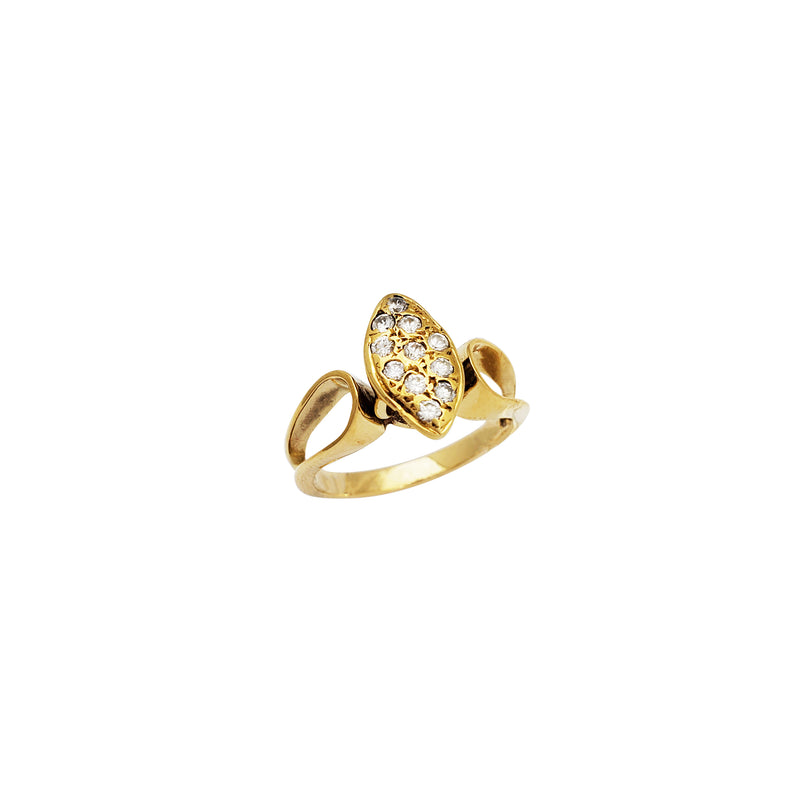 Diamond Martian Through Engagement Ring (14K)