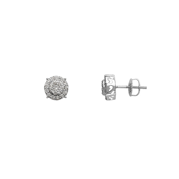 Diamond Round Cluster Stud Earrings (14K) Popular Jewelry New York